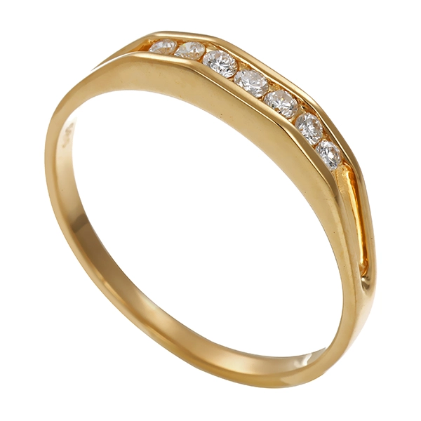 Diamantring, 14K, Gelbgold, Brillanten 0,14 ct