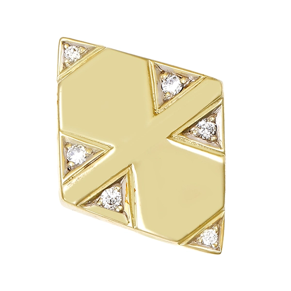 Anhänger, 14K, Gelbgold, Brillanten