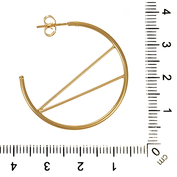 Steckcreolen, 9K, Gelbgold