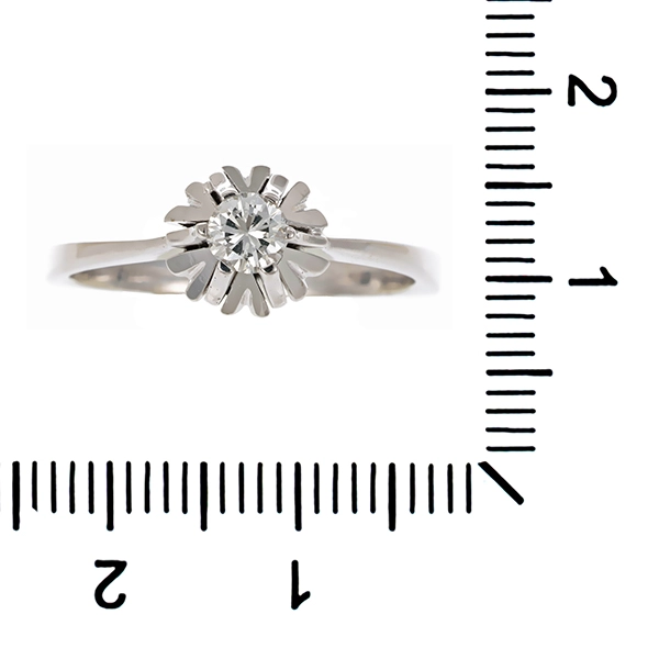 Brillantring, 14K, Weißgold, 0,25ct