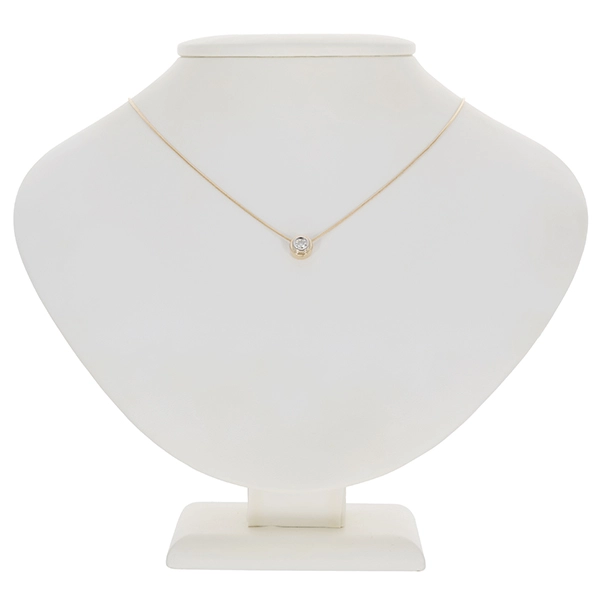 Collier, 14K, Gelb-/Weißgold, Brillant