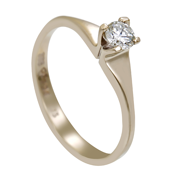 Damenring, 14K, Weißgold, Brillant