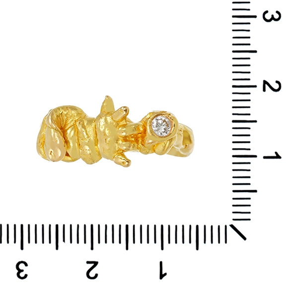 Diamantring, 18K, Gelbgold, Brillant