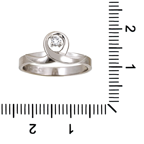 Diamantring, 14K, Weißgold, Brillant