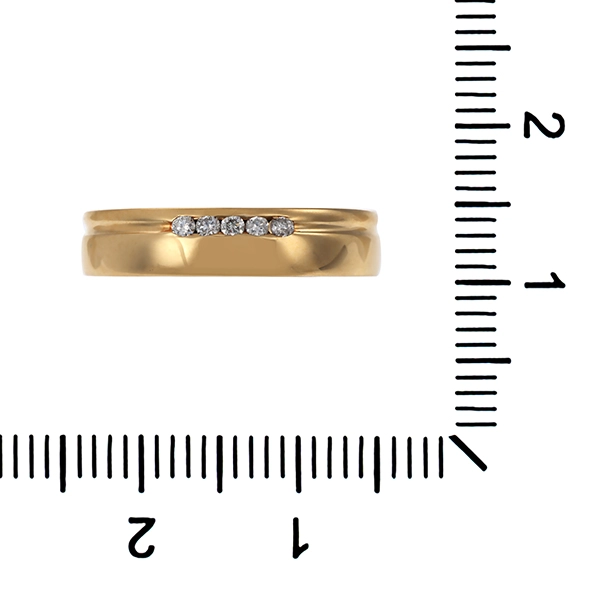 Diamantring, 14K, Gelbgold, Brillanten