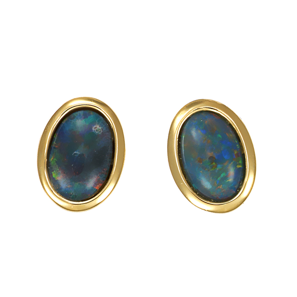 Ohrstecker, 14K, Gelbgold, Opal