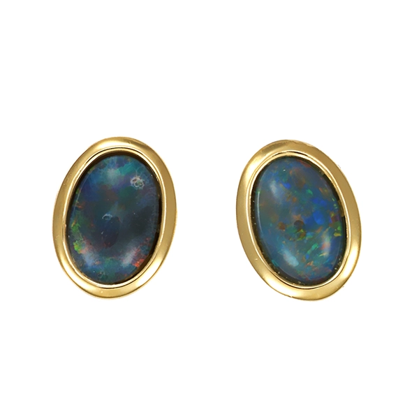 Ohrstecker, 14K, Gelbgold, Opal