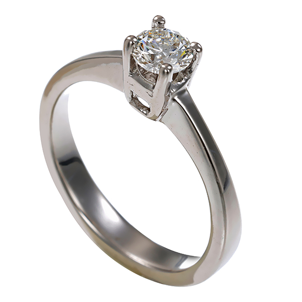 Brillantring, 18K, Weißgold, 0,26ct