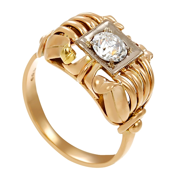 Damenring, 14K, Gelbgold, Diamant, U53