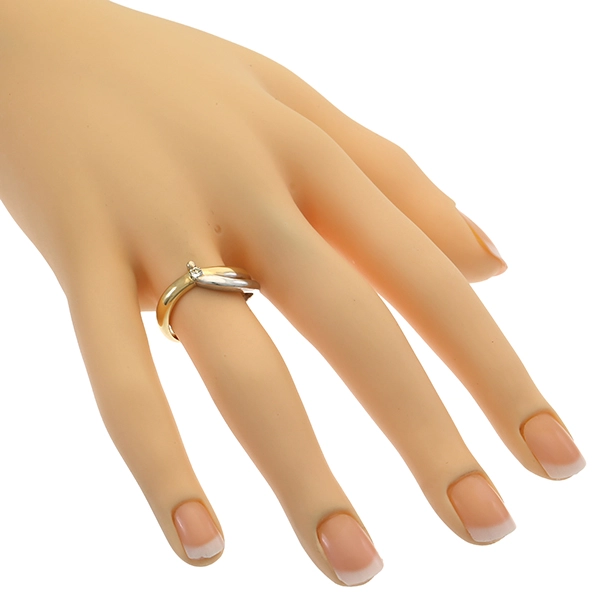 Diamantring, 18K, Gelb-/Weißgold, Brillant