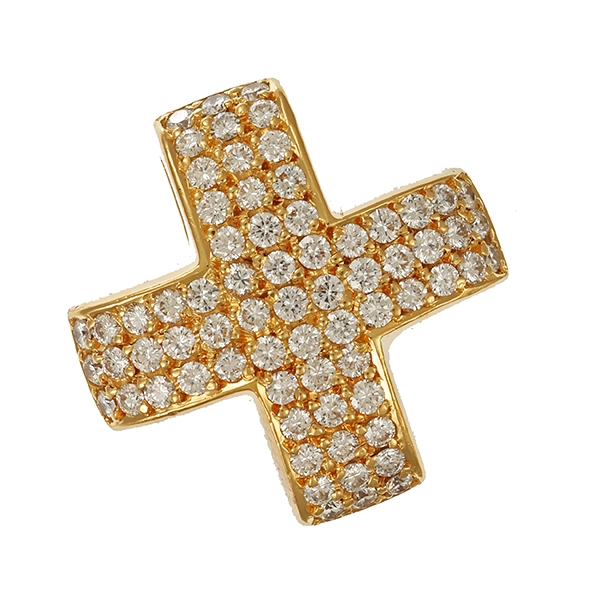 Anhänger, 18K, Gelbgold, Brillanten