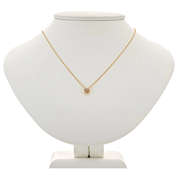 Collier, 9K, Gelbgold, Brillanten