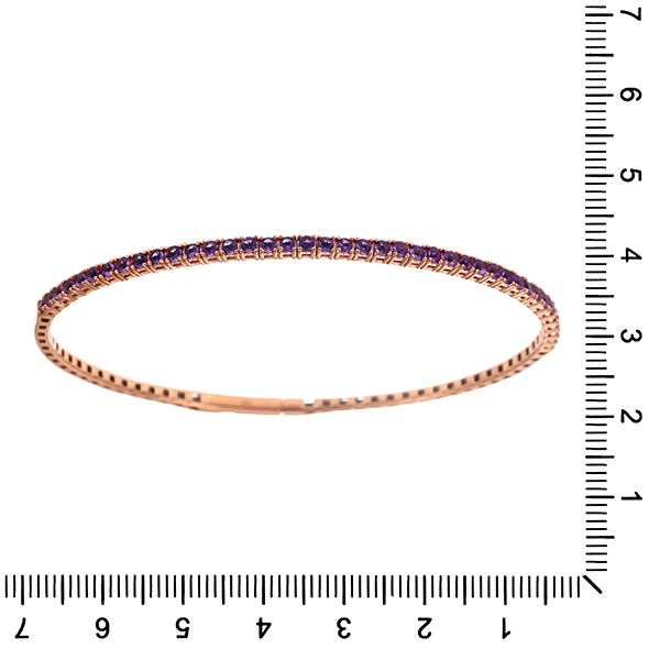 Armreif, 14K, Rotgold, Amethyste