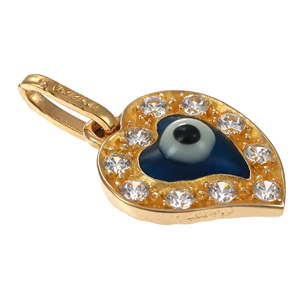 Anhänger, 14K, Gelbgold, Zirkonia, Schmucksten