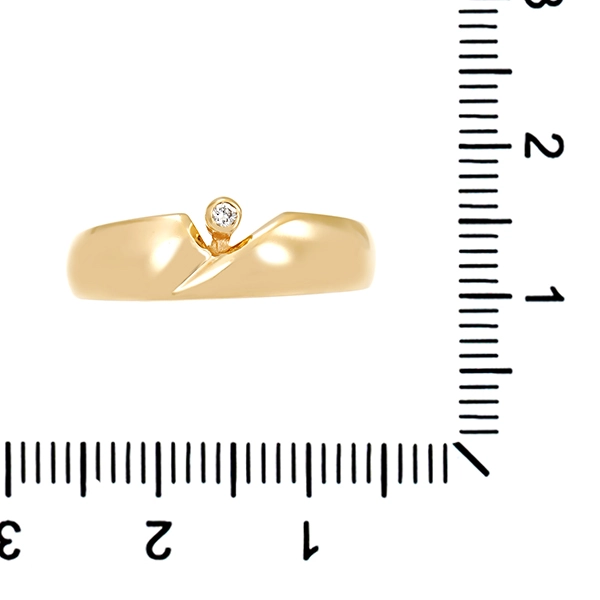 Diamantring, 14K, Gelbgold, Brillant