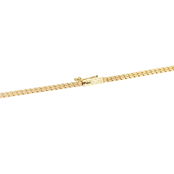 Collier, 14K, Gelbgold, Keshi-Perlen, Brillanten