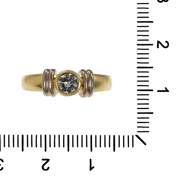 Brillantring, 14K, Gelb-/Weißgold, 0,25ct