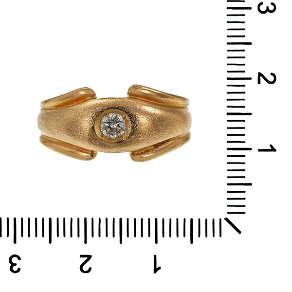 Diamantring, 14K, Gelbgold, Brillant 0,12 ct