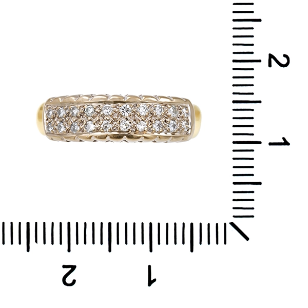 Diamantring, 18K, Gelb-/Weißgold, Brillanten 0,20 ct