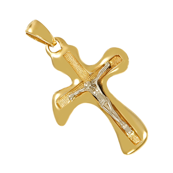 Anhänger, 14K, Gelbgold, Kruzifix