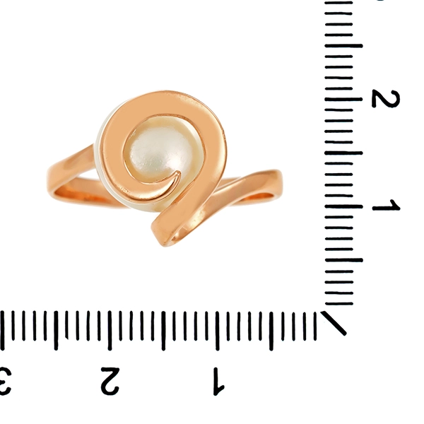 Ring, 14K, Rotgold, Perle