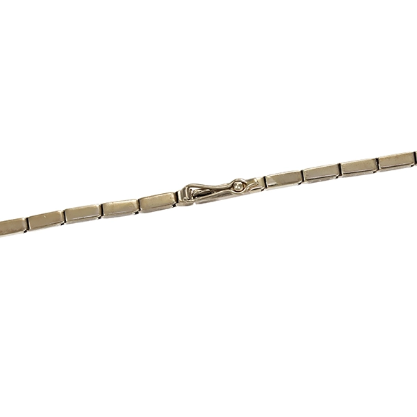 Collier, 14K, Weißgold, Diamant, Perle