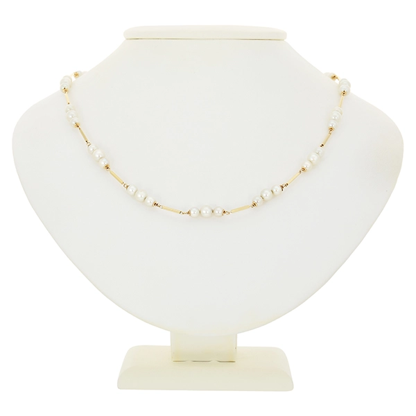 Perlenkette, 18K, Gelbgold, Perlen