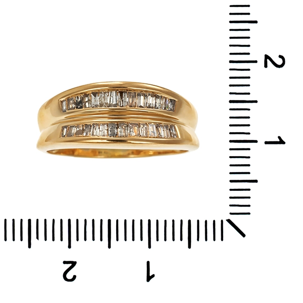 Ring, 10K, Gelbgold, Diamanten