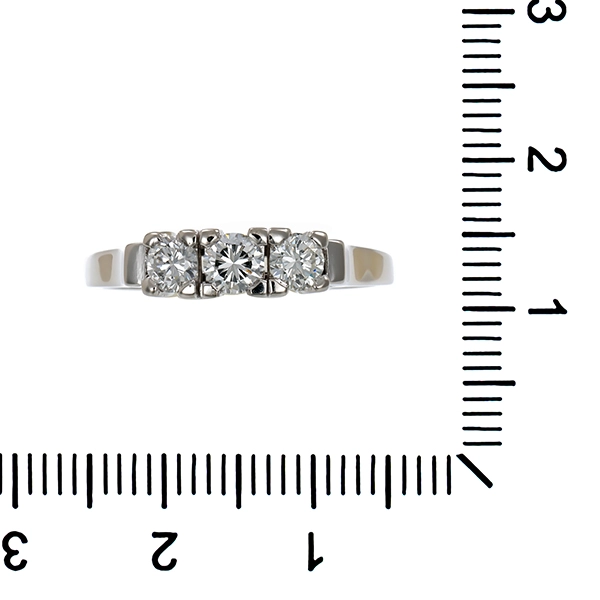 Diamantring, 18K, Weißgold, Brillanten 0,50 ct