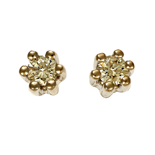 Ohrstecker, 14K, Weißgold, Brillanten