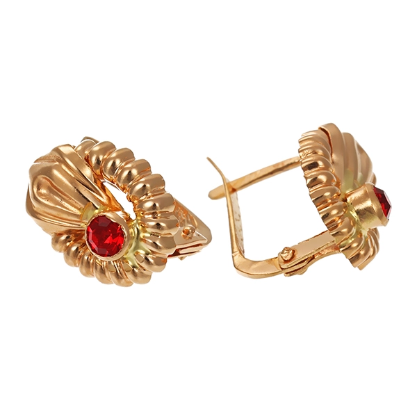 Ohrhänger, 18K, Rotgold, Schmucksteine