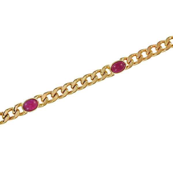 Armband, 14K, Gelbgold, Rubine
