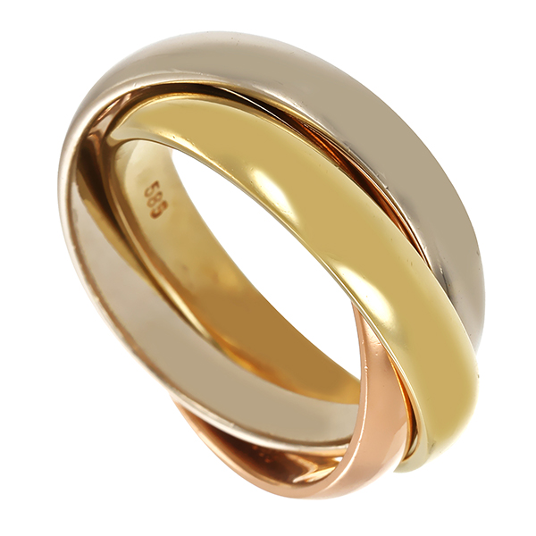 Ring, 14K, Rot-/Weiß-/Gelbgold