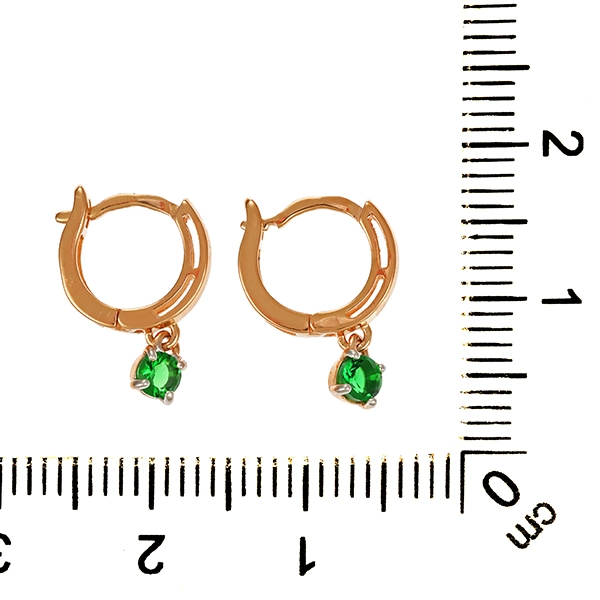 Creolen, 14K, Gelbgold, Chromdiopside