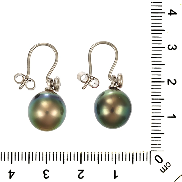 Ohrhänger, 14K, Weißgold, Perle