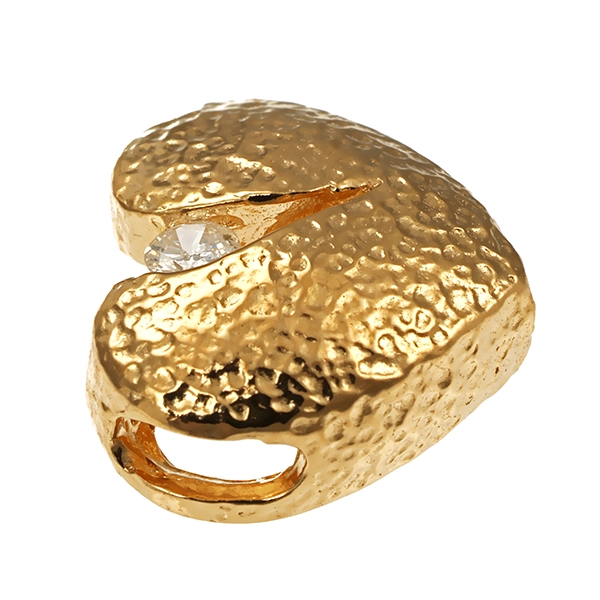 Anhänger, 14K, Gelbgold, Herz, Brillant