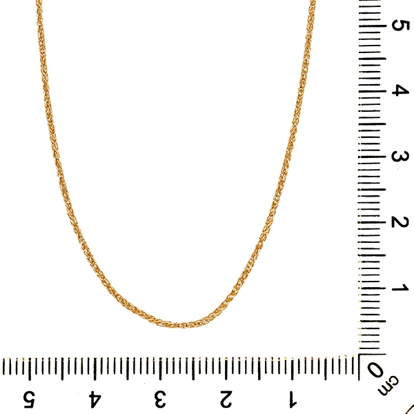 Collierkette, 14K, Gelbgold, Fuchsschwanz-