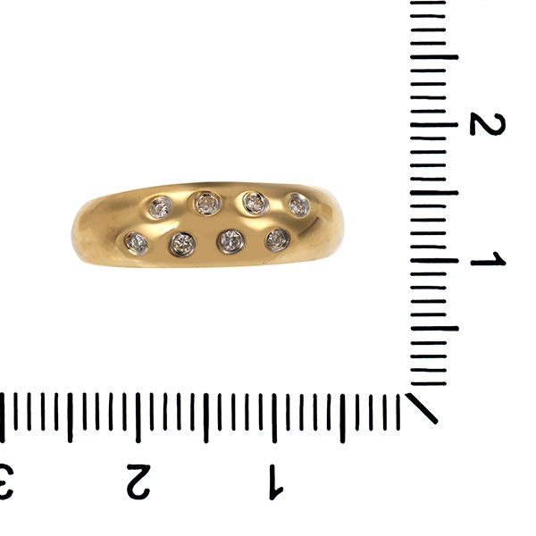 Diamantring, 14K, Gelb-/Weißgold, Brillanten