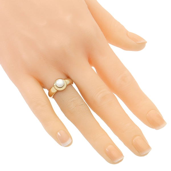 Ring, 14K, Gelbgold, Perle