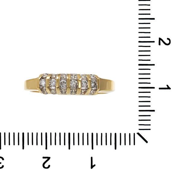 Diamantring, 14K, Gelbgold, Brillanten 0,18 ct