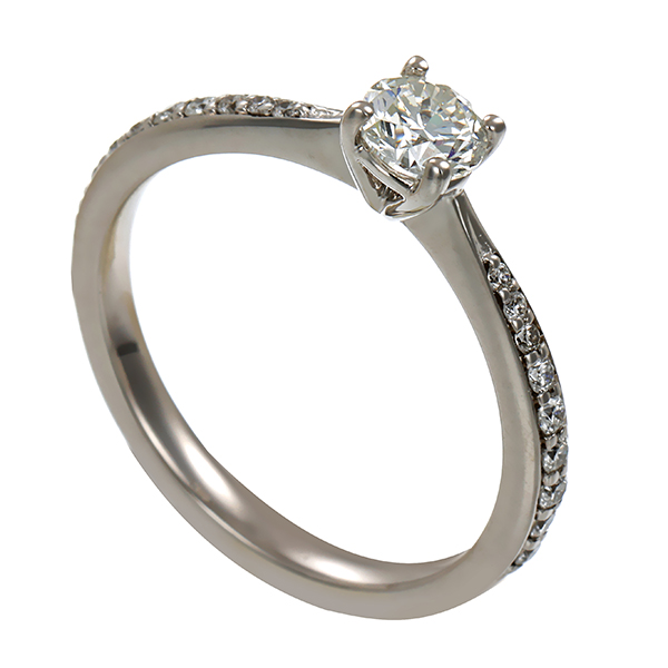 Ring, 18K, Weißgold, Brillanten