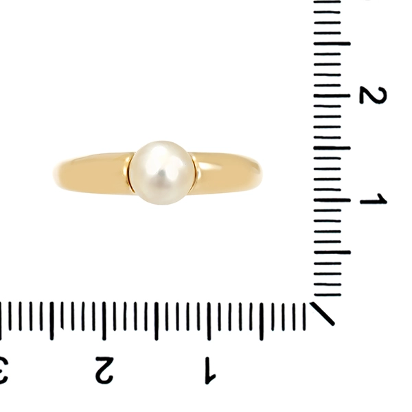 Ring, 14K, Gelbgold, Zuchtperle