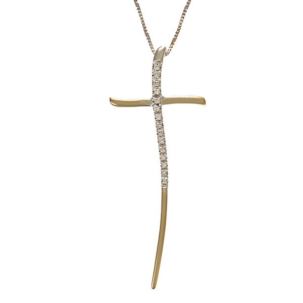 Collier, 18K, Weißgold, Brillanten, Venezianer-