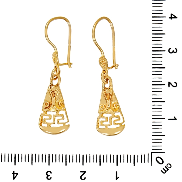 Ohrhänger, 14K,. Gelbgold