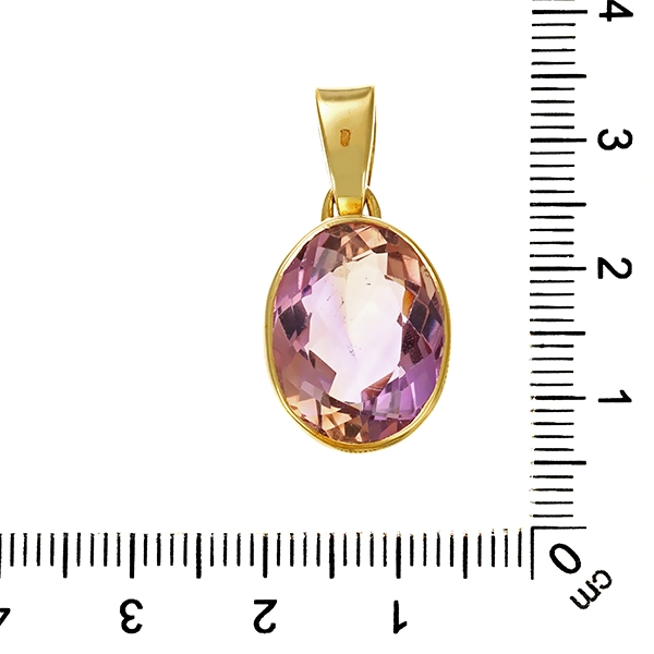 Anhänger, 14K, Gelbgold, Amethyst