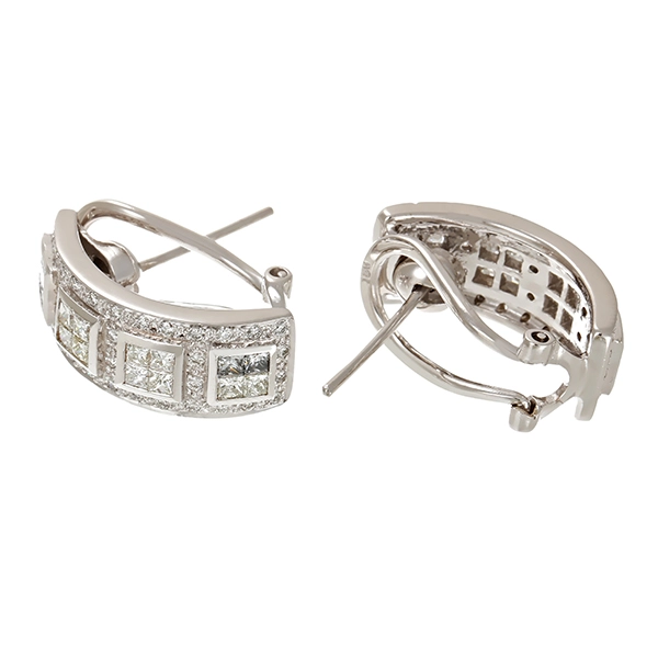 Clipstecker, 18K, Weißgold, Diamant, Brillant