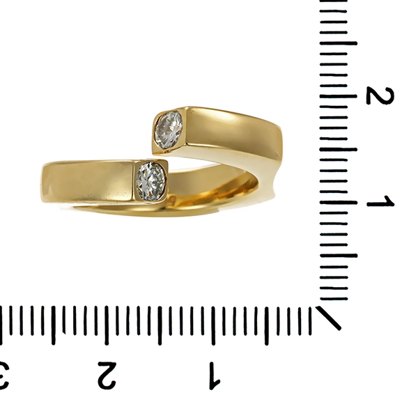 Diamantring, 14K, Gelbgold, Brillanten 0,36 ct