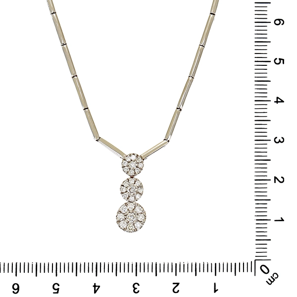 Collier, 18K, Weißgold, Brillanten 0,32 ct