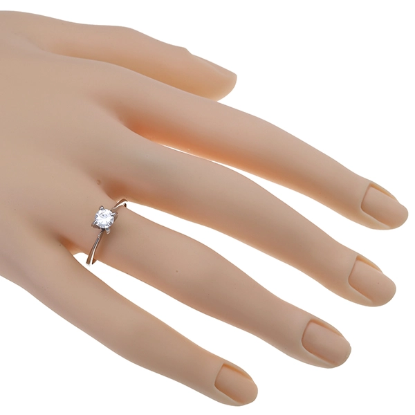 Diamantring, 14K, Gelbgold rhodiniert, Brillant 0,40 ct