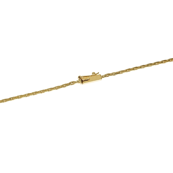 Collier, 14K, Gelb-/Weißgold, Brillanten, Saphir